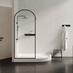 Поддон Abber акриловый 100х90х13 см полукруг белый низкий (AD3E109 L) - фото 3