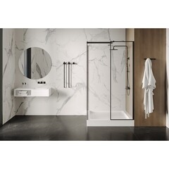 Поддон Abber акриловый 100х100х13 см квадрат белый низкий (AD3D100) - фото 6