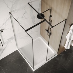 Поддон Abber акриловый 100х100х13 см квадрат белый низкий (AD3D100) - фото 4