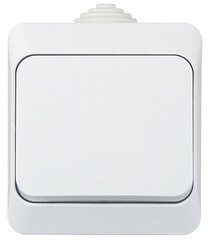 Изображение товара Выключатель Systeme Electric Этюд одноклавишный накладной белый (BA10-041B)