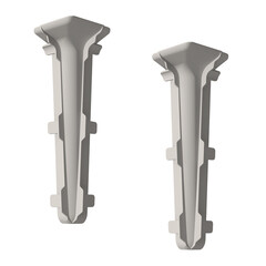 Угол внутренний Деконика 100 мм ясень серый Г-профиль (2 шт.) - фото 2