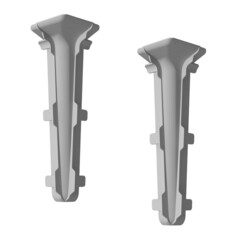 Угол внутренний Деконика 100 мм светло-серый Г-профиль (2 шт.) - фото 2