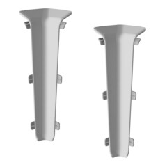 Угол внутренний Деконика 100 мм светло-серый Г-профиль (2 шт.) - фото 1