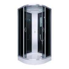 Душевая кабина Erlit Comfort 90х90х215 см стекло тонированное 4 мм с низким поддоном полукруг
