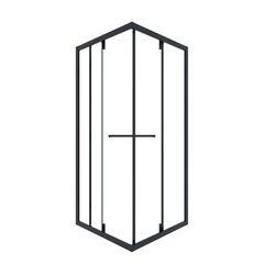 Душевой уголок Ulitka Joy черный 90х90х195 см квадрат стекло прозрачное 6 мм (74104594) - фото 1