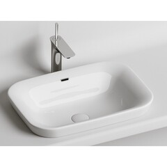 Раковина Ceramicanova Element 58 см встраиваемая белая (CN6041) - фото 6