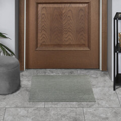 Коврик придверный щетинистый Альфа-Стиль 45х60 см грязезащитный серый металлик - фото 3