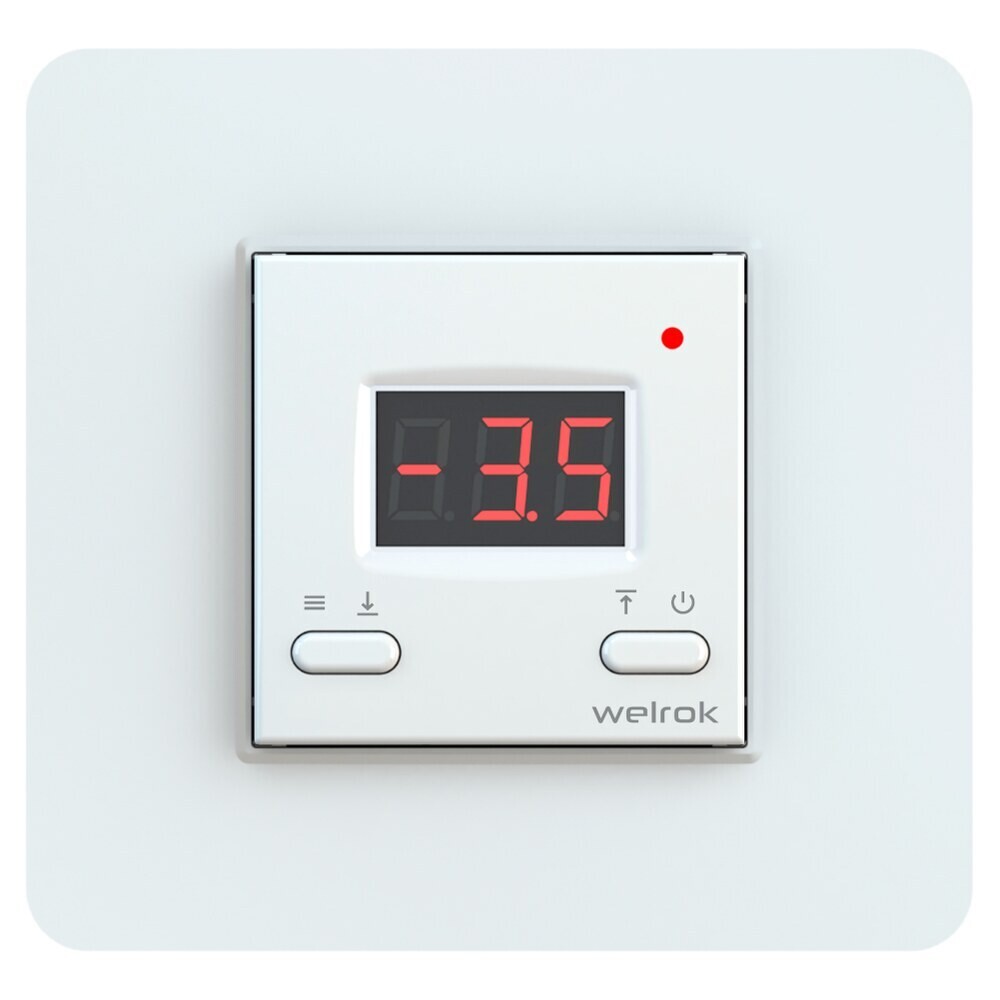 Изображение товара Электронный терморегулятор для теплого пола Welrok KT белый 3000 Вт