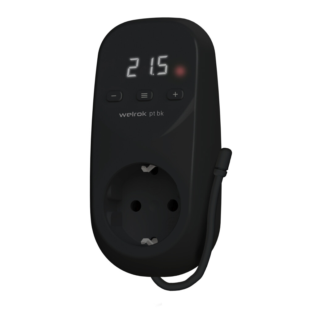 

Терморегулятор цифровой для теплого пола Welrok PT BK черный
