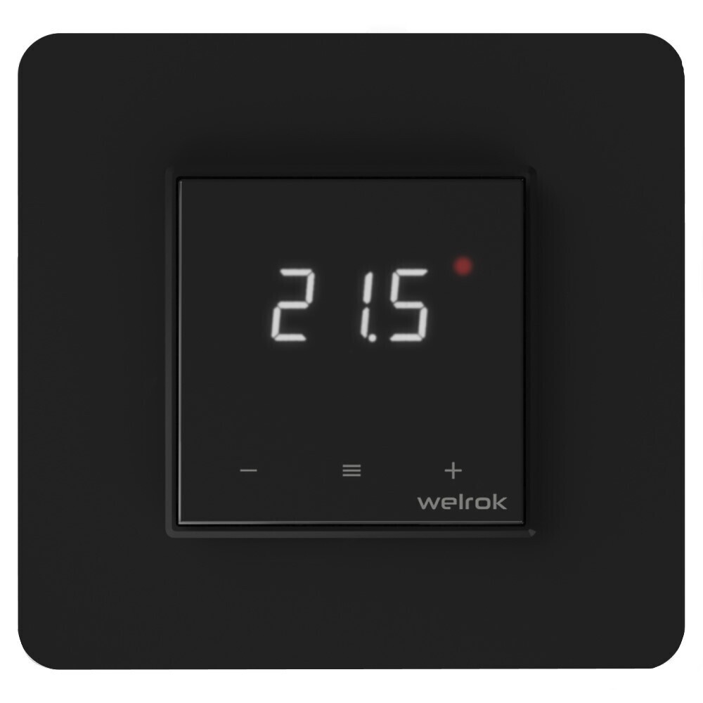 Изображение товара Цифровой сенсорный терморегулятор для теплого пола Welrok LIS BK черный