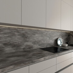 Панель стеновая ДСП для кухни 3000х600х4,5 мм volcano - фото 3