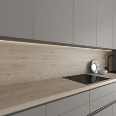 Панель стеновая ДСП для кухни 3000х600х4,5 мм дуб корсика - фото 3