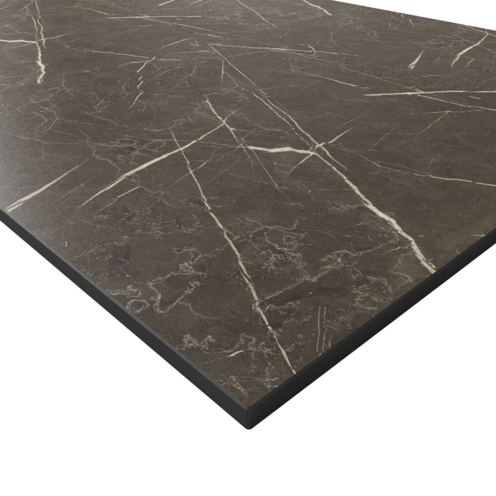 Столешница active marble 600х500х12 мм компакт-ламинат с плинтусом Slotex