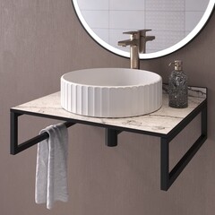 Столешница mystic light 600х500х16 мм компакт-ламинат с плинтусом Slotex - фото 3