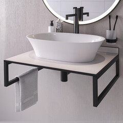 Столешница доминикана 600х500х12 мм компакт-ламинат с плинтусом Slotex - фото 3