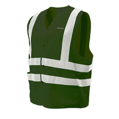 Жилет сигнальный светоотражающий КМ 52-56 универсальный желто-зеленый - фото 2