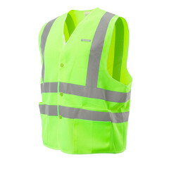 Изображение товара Жилет сигнальный светоотражающий КМ 52-56 универсальный желто-зеленый