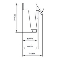 Лейка гигиеническая Voda со шлангом 1200 мм с держателем хром (VHS01) - фото 2