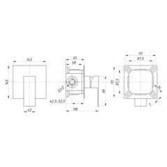 Душевая система ПСМ-СВ-01 встраиваемая с верхним душем без лейки хром (550394) - фото 3