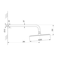 Душевая система ПСМ-СТ-01 встраиваемая с верхним душем без лейки хром (550390) - фото 2