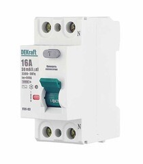 УЗО Dekraft УЗО-03 16А 1P+N тип AC 30 мА 6 кА (14053DEK) - фото 4