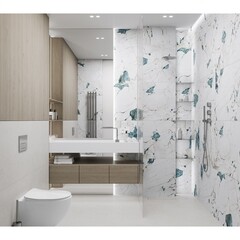 Керамогранит Laparet Crackstone Aqua бирюзовый лаппатированный 1200x600x8 мм (2 шт.=1,44 кв.м) - фото 5