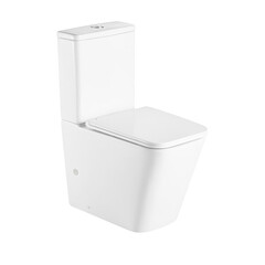 Изображение товара Унитаз-компакт Сorsa Deco TX Tornado безободковый с горизонтальным выпуском с сиденьем дюропласт микролифт белый (TPTX610QT)