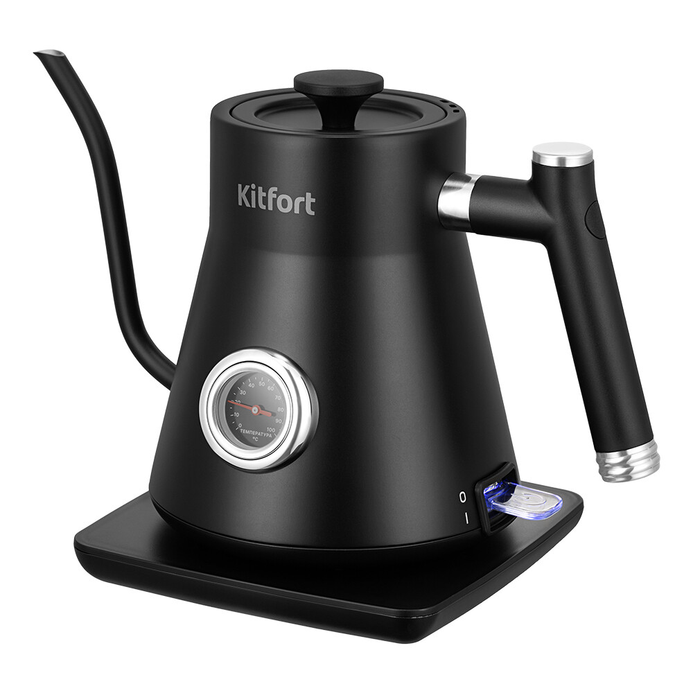 Электрический чайник Kitfort КТ-6760 0,8 л для приготовления кофе черный