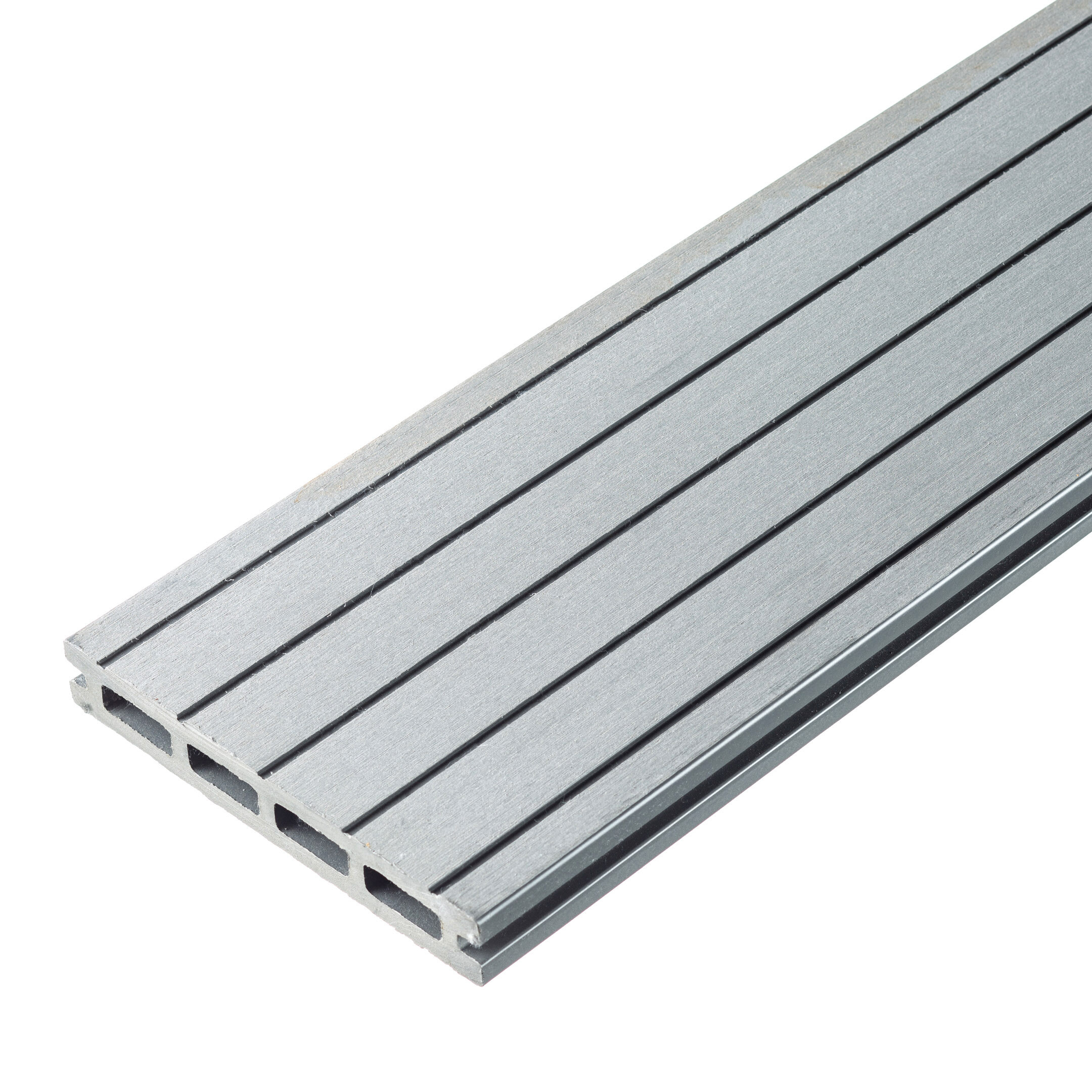 Изображение товара Доска террасная из древесно-полимерного композита Greenwerk 21x135 мм 3000 мм серого цвета