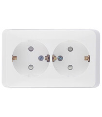 Розетка Systeme Electric Этюд накладная белая со шторками (PA16-008B) - фото 1