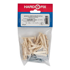 Дюбель распорный Hard-Fix PND-6F 6x40 мм нейлон с шурупом широкий фланец (20 шт.) - фото 4