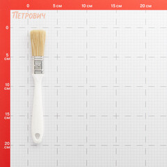 Кисть плоская натуральная щетина пластиковая ручка Boldrini 20х15 мм для всех типов ЛКМ на любой основе - фото 2