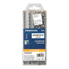 Набор буров SDS-plus Rawlplug Aggressor 5-12 мм (5 шт.) (RT-SDSA-SET2) - фото 3
