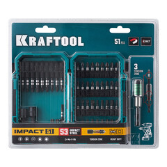 Набор бит Kraftool Impact-51 (26066-H51) PH/PZ/SL/TORX 25/50 мм ударных (51 шт.) - фото 3