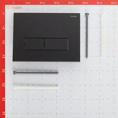 Клавиша смыва для инсталляций Siamp Plank черная матовая (10017663) - фото 2