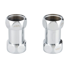 Соединитель прямой для полотенцесушителя VRT 1 ВР(г) х 1 ВР(г) хром - фото 1