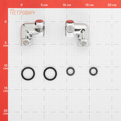 Соединитель угловой для полотенцесушителя VRT 1 ВР(г) х 1/2 ВР(г) хром - фото 2