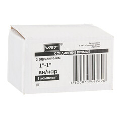 Соединитель прямой для полотенцесушителя VRT 1 ВР(г) х 1 НР(ш) хром - фото 3