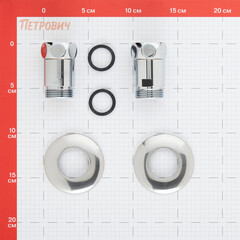 Соединитель прямой для полотенцесушителя VRT 1 ВР(г) х 1 НР(ш) хром - фото 2