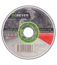 Круг отрезной по нержавеющей стали Debever 125х22,2х1 мм (WC12510228S/30043)