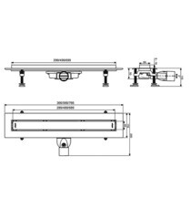 Лоток душевой Wirquin Слим с сухим затвором 700 мм решетка из нержавеющей стали (30724166) - фото 9