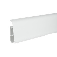 Плинтус ПВХ напольный Идеал Классик 70 мм белый 2200 мм со съемной панелью