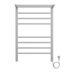 Полотенцесушитель электрический Terminus Аврора П8 с полкой 800х532 мм 245 Вт с терморегулятором белый - фото 1