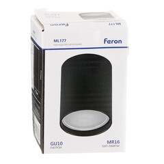 Светильник потолочный Feron ML177 GU10 20 Вт черный IP20 (40513) - фото 2