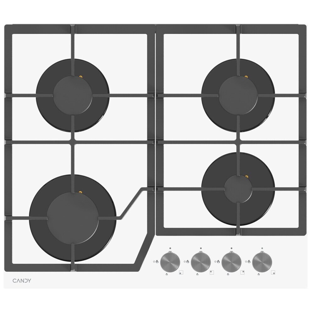 

Варочная панель газовая Candy CHXG64CNW 4 конфорки белая, Белый