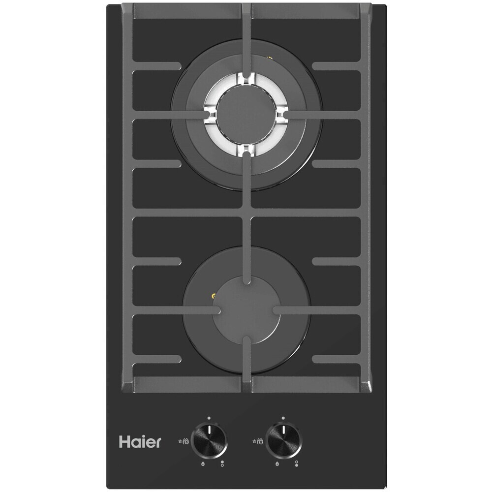 

Варочная панель газовая Haier HHX-G32CWLB 2 конфорки черная, Черный