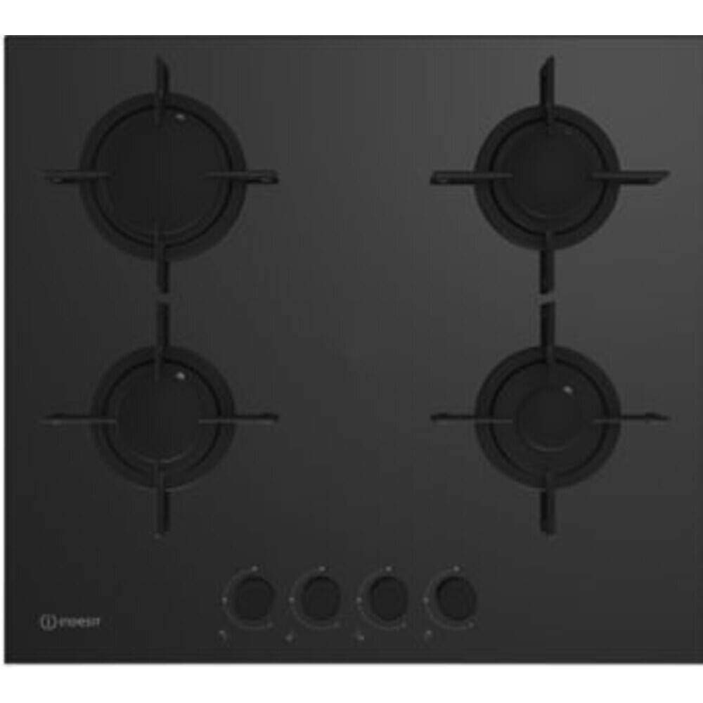 

Варочная панель газовая Indesit INGT 61 IE/BK 4 конфорки черная, Черный