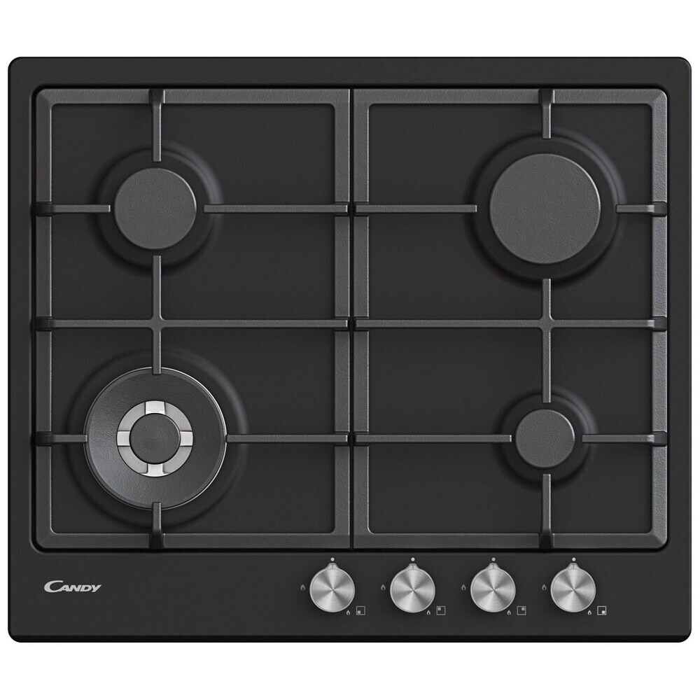 

Варочная панель газовая Candy CHG6BF4WPBB 4 конфорки черная, Черный