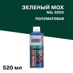Изображение товара Эмаль аэрозольная для металлочерепицы Kudo зеленый мох полуматовая RAL 6005 520 мл