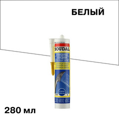 Изображение товара Герметик силиконовый санитарный Soudal белый 280 мл